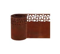 Esschert Design Bordure de pelouse Mouchée enroulée Métal marron 480 x 20 cm