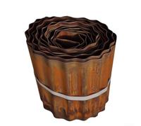 Bordure De Pelouse En Acier Corten Ondulée 6m Profil Rustique Et | Lot De 2 Avec Gants Facilité De Longueur 6 M pour disponible En 10 À 30cm Pour Aménagement Paysager