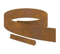 Bordure de pelouse en acier - vidaXL - 450x0,05x15 cm - Rouillé - Acier résistant aux intempéries