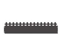 vidaXL Bordures de pelouse 10 pcs Noir 103 x 0,05 x 22 cm Acier Durable