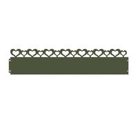 Bordure de pelouse en acier - vidaXL - Vert olive - 103x0,05x22 cm - Lot de 30 pièces - Durable