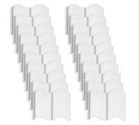 Bordure de pelouse en plastique pour parterres de fleurs, panneaux décoratifs en polypropylène pour séparation de pelouse et chemin, blanc