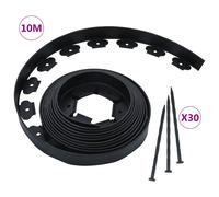 Bordure de Pelouse Flexible avec 30 Piquets 10 m 5 cm Jardin Gazon vidaXL