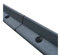 Bordure de Pelouse Flexible Bordure de Jardin Gazon Bordure de Chemin Bordure de Potager Bordure de Lit de Fleurs Bordure Surélevée en Caoutchouc Gazon Artificiel Gris | Lot de 4 x 1.2m