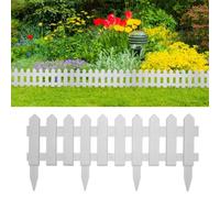 Bordures de pelouse - vidaXL - 25 pcs - Blanc - 10 m - PP
