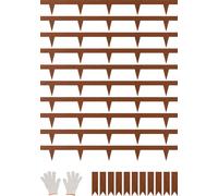 Bordure de pelouse VEVOR, set de 10, 1016x114,3x1,5 mm, bordure de parterre en métal résistant à la rouille, bordure de parterre, bordure de pelouse, facile à installer