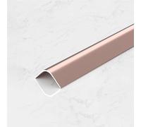 Bordure de plancher, arqué quart de cercle en forme de bille, for sols stratifiés, surbande de plancher, for plinthes, barre de seuil, longueur 1m(Gold,20 * 20mm)