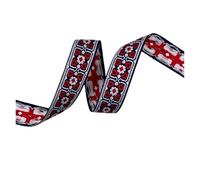 Bordure de Sangle de Tissu Brodé Jacquard, Ruban de décoration à bord tissé brodé 3 cm for le bricolage et l'artisanat, multicolore, 2 10 mètres(Color 4 3cm,2 Yard)