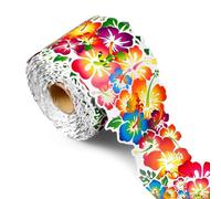 Bordure de tableau d'affichage en forme de fleur de 18,5 m pour décoration de salle de classe, bordure de plantes et fleurs pour tableau d'affichage, autocollants de tableau noir