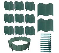 Bordure Décorative de Jardin | Lot de 20 Panneaux de Clôture Décoratifs pour Le Jardin,Barrière À Gazon Amovible Et Flexible en Panneau Décoratif pour Pelouse, Plate-Bande, Allée, Chemin Et