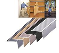 Bordure d'escalier antidérapante, Nez de marche de transition multicolore, plusieurs tailles, 90 cm, intérieur et extérieur(Gold,W70 x H30mm)