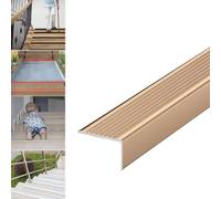 Bordure d'escalier antidérapante, Protection de rebord d'escalier 90 cm Multicolore Plusieurs tailles for intérieur et extérieur(Gold,W 40mm)