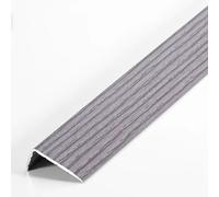 Bordure d'escalier en aluminium, moulage de nez en forme de L pour escaliers extérieurs et sols stratifiés, protection d'angle pour plus de sécurité et de durabilité