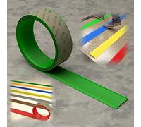 Bordure d'escalier, Marches d'escalier de bordure, bande transition sol en vinyle auto-adhésive for porte, marches intérieures et extérieures, largeur 5 cm/1,96 pouces(Green,1.6m/63in)