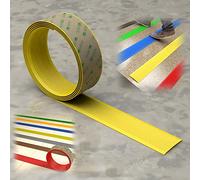 Bordure d'escalier, Marches d'escalier de bordure, bande transition sol en vinyle auto-adhésive for porte, marches intérieures et extérieures, largeur 5 cm/1,96 pouces(Yellow,1.9m/74.8in)