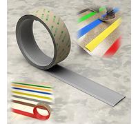 Bordure d'escalier, Marches d'escalier de bordure, bande transition sol en vinyle auto-adhésive for porte, marches intérieures et extérieures, largeur 5 cm/1,96 pouces(Grigio,2.3m/90.5in)