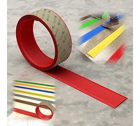 Bordure d'escalier, Marches d'escalier de bordure, bande transition sol en vinyle auto-adhésive for porte, marches intérieures et extérieures, largeur 5 cm/1,96 pouces(Red,1.7m/66.9in)