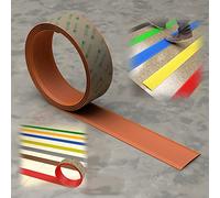 Bordure d'escalier, Marches d'escalier de bordure, bande transition sol en vinyle auto-adhésive for porte, marches intérieures et extérieures, largeur 5 cm/1,96 pouces(Orange,1.6m/63in)