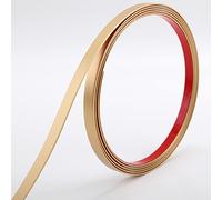 Bordure d'or décapée et collée, conception de bordure de miroir flexible, moulage de bord de tuile de placard de plancher de plafond de mur, 5m x 1cm