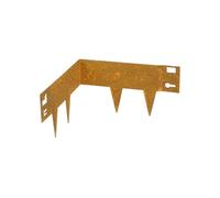 Bordure en Acier corten à Angle Droit intérieur Flexible 16 cm - À l'unité