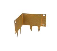 Bordure en Acier corten à Angle Droit intérieur Flexible 24 cm - Wovar