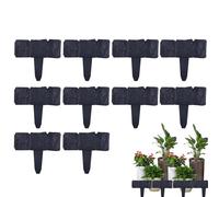 Bordure en Blocs De Pierre Artificielle | 10 Pièces Clôture Extérieure Réaliste Résistante Aux Intempéries,Bordure De Jardin Clôture | pour Arrière-Cour Pelouse Patio Terrasse Fleurs