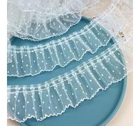 Bordure en dentelle, 5 cm de large, 91 cm de long, brodée, en tulle, bordure en tissu, ruban à coudre, application à volants, franges de col, décoration de mariage