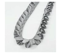 Bordure en dentelle à coudre, Garniture en dentelle plissée à volants, ruban pliable de 5 mètres et 2.5CM large, accessoires vêtement DIY(Grey,20Yard)