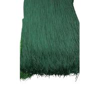 Bordure en dentelle à franges pour bricolage, robe latine, vêtements, rideaux, accessoires, ruban, 2 m x 50 cm de long (vert foncé)