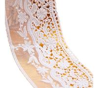 Bordure en dentelle, Garnitures en dentelle florale blanche de 1 Yards, ruban ajouré, broderie for robe, couture de chemises