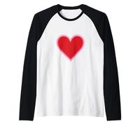 Bordure en dentelle rose cœur rouge Manche Raglan