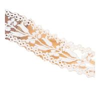 Bordure en dentelle, Rubans en dentelle blanche de 20 Yards, ruban de broderie de fleurs, garnitures en maille élégantes for l'artisanat de bricolage, la couture