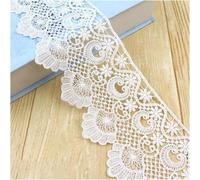Bordure en dentelle, tissu en dentelle, dentelle brodée, bordure en dentelle, crochet pour couture, artisanat, décoration de mariage, scrapbooking, boîte (blanc)