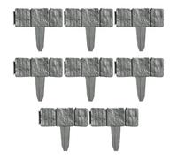 Bordure en imitation pierre - Bordure paysagère pour parterres de fleurs | Résine avec panneaux emboîtables - Clôture de jardin décorative - Séparateur effet pavé - Bordure de pelouse pour cour