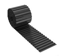 Bordure en métal résistante aux intempéries de 15,2 cm pour des limites claires dans votre jardin (noir, 12 m)