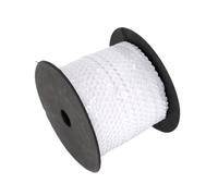 Bordure en Sequins Ruban à paillettes rond et plat, 5/100 yards, 6mm, for l'artisanat, accessoire de tissu coudre, garniture(6 White,100 Yards)