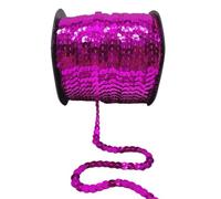 Bordure en Sequins Ruban à paillettes rond et plat, 5 yards, 6mm, for l'artisanat, accessoire de tissu coudre, garniture(13)