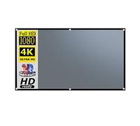 Bordure noire Portable à l'échelle 16:9 avec trous rideau Anti-lumière en métal 30-133 pouces écran de projecteur HD de bureau extérieur à la maison,Un festin visuel exceptionnel(133 inch)