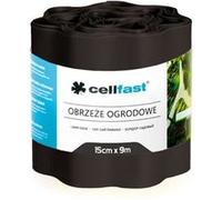 Bordure de pelouse de jardin ondulé Cellfast - PVC flexible - Noir - 15 cm x 9m