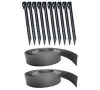 Bordure Paysagère en PE Noir, Flexible, Anti-UV, Forme | Rouleau Extérieur, Forte Ténacité, Usage pour Jardinière et Massif, Finition Discrète, Installation Simple