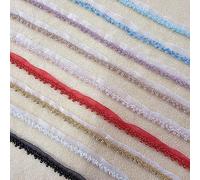 Bordure perlée avec grappe de perles,Garniture brodée à la main,Ruban de couture pour cocktail, 10 mm de large,Accessoire de mariage et Tour de Cou, Neotrims UK [Red, 1 meter]
