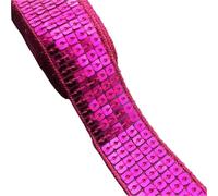 Bordure plate à paillettes, Rubans multicolores de dentelle d'équilibre paillettes 25mm par 5 yards for la décoration métier(13)