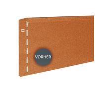Bordure pour gazon en acier Corten galvanisé 118 x 20 cm