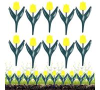 Bordure pour Massif 10 Pièces Décoratives en Forme De Artificielle | Bordure Pelouse pour Pelouse Parterres Paillis Terrasse Piscine Cour Massif Rocaille Chemin s