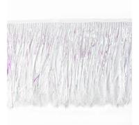 Bordures à Franges pour Couture Franges en dentelle à franges, 5/10/20 mètres, 15cm, garniture for robe latine, vêtements de scène, rideaux, accessoires de décoration de noël(White,15cm-5Meters)