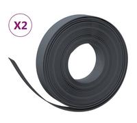 Bordures de jardin 2 pcs gris 10 m 10 cm polyéthylène vidaXL vidaXL