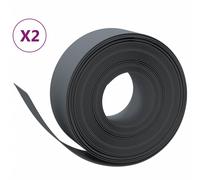 Bordures de jardin 2 pcs gris 10 m 20 cm polyéthylène 3155452