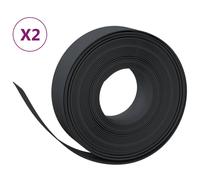 Bordures de jardin 2 pcs noir 10 m 15 cm polyéthylène vidaXL vidaXL