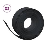 Bordures de jardin 2 pcs noir 10 m 20 cm polyéthylène vidaXL vidaXL