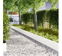vidaXL Bordure de Pelouse 20 pcs Blanc 100 x 0.05 x 20 cm, Jardin et terrasse, séparateur de pelouse Moderne, Bord de Chemin, barrière extérieure, Touche déco